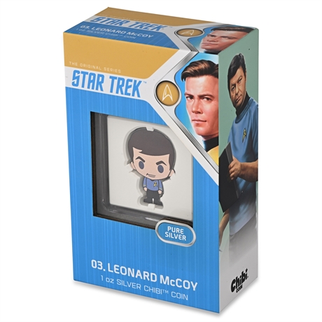 2022 Niue Star Trek Leonard McCoy Chibi 1 oz .999 Silver Coin #01417/2000 OGP