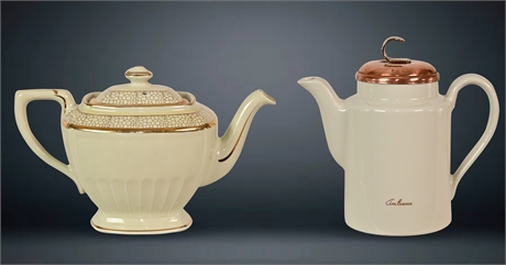 Pair Hall Teapots