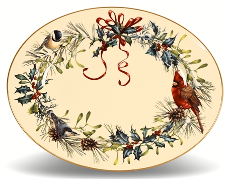 Lenox 'Winter Greetings' Oval Platter