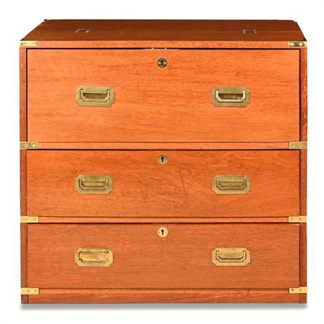 Georgian Mahogany Brass Mounted Campaign Chest