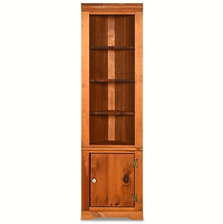 Rustic Pine Corner Cabinet