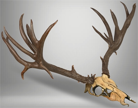 Huge Bronze Mule Deer Skull by Bill Ernst Racks of the West