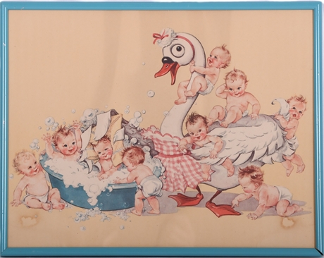 Whimsical Mother Goose Nursery Print