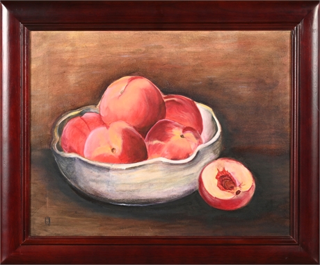 Holly Goettelmann Sunlit Repose: Peaches in Harmony