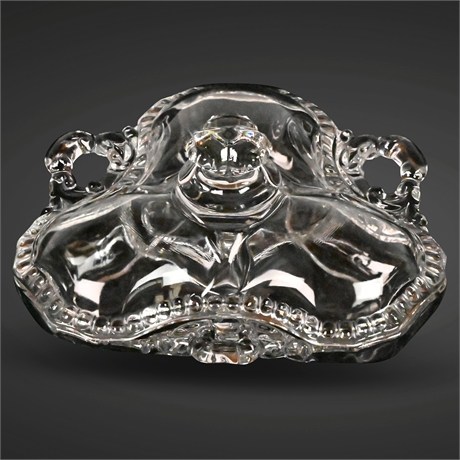 Antique Cambridge Crystal Rose Point Divided Candy Dish