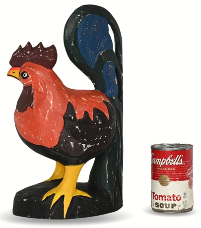 Carved Folk Art Rooster