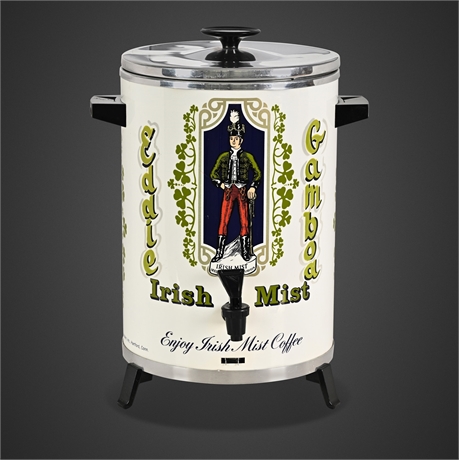 "Eddie Gamboa" Personalized Irish Mist West Bend Coffee Urn 1974 —  LC History