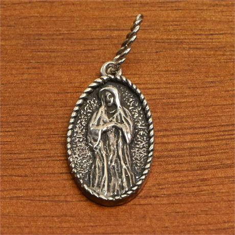 Vintage Sterling "Our Lady of Guadalupe" Pendant