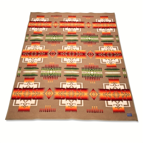 Pendleton “Chief Joseph” Robe Blanket – Beaver State Label, 64 x 80 in.