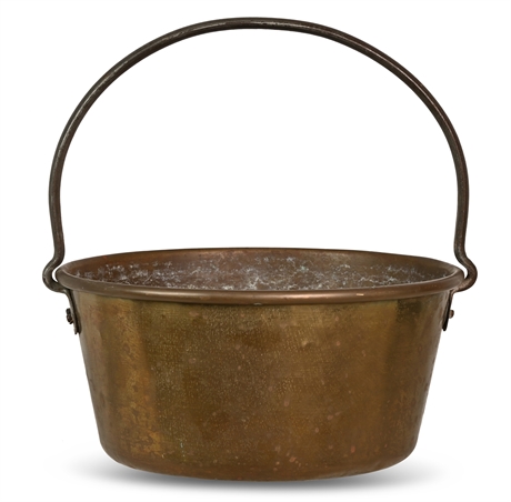 1800s Antique Georgian English Bronze Preserving Pan