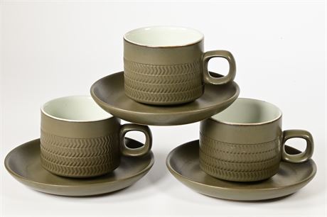Denby Camelot Cups and Saucers