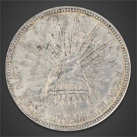 1898 Mexico Peso – Silver, Mo AM