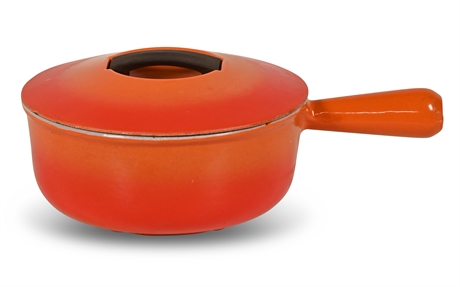 Le Creuset Cousances Enameled Cast Iron Cookware Skillet Fryer - Orange