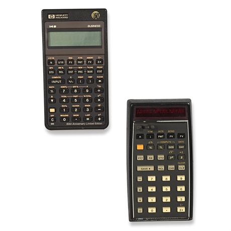 HP-80 & HP 14B 50th Anniversary Calculators w/ Cases