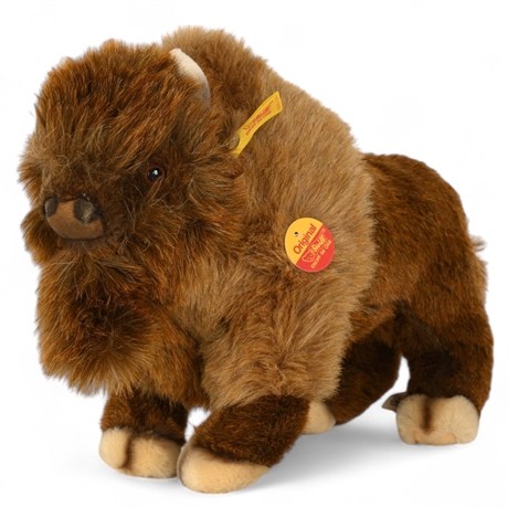 1988 Steiff Bison Plush - Fully Tagged, Model 072550 / EAN 2695/35