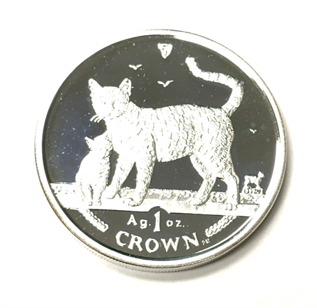 Silver Proof Cat Crown 2002 Silver Coin