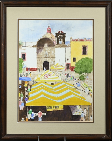 Plaza Watercolor by JD Yarbrough