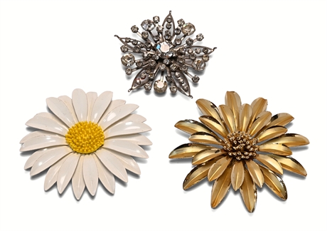 Vintage Flower Brooches