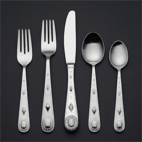 Wallace Taos 46-Piece Stainless Flatware Set Service for 8