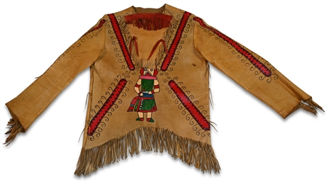 Hand Painted Hopi Leather Shirt