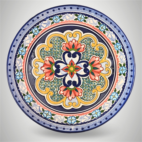 19¼" Del Ángel Talavera Charger — Puebla, Mexico Hand-Painted