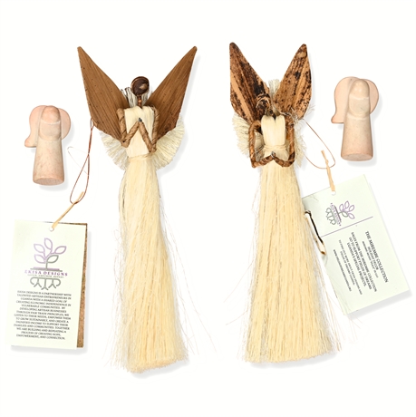 Angel Harmony: Carved Stone & 'Mimbre' Angels