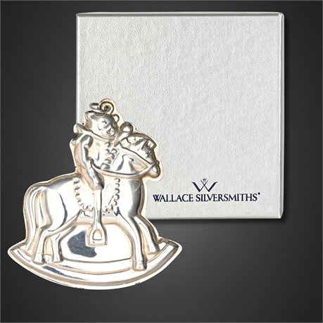 Wallace Silversmiths Sterling "Sterling Memories" Rocking Horse Ornament, 1990