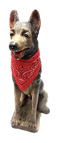 German Shepard Concrete Statue