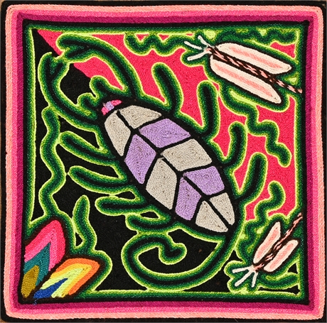"El Alacran" Huichol Yarn Painting