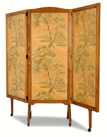 Early 20th Century Triptych Chinoiserie Room Divider