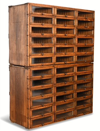 Antique Oak 36-Drawer Haberdashery Cabinet