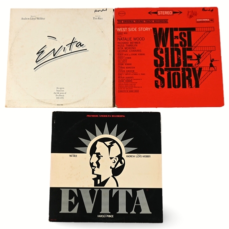 West Side Story, Evita by Andrew Lloyd Webber Vinyl Record Collection (3 Albums)