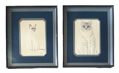 Original Embossed Cats (Set of 2)