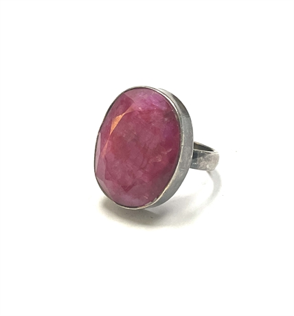 Sterling Silver Pink Ring