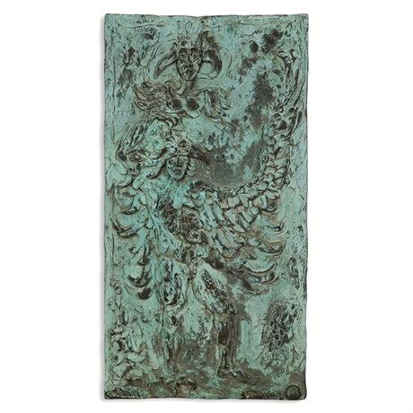 Bob La Bobgah Bronze Wall Relief 1981 — Numbered 1/3, Signed