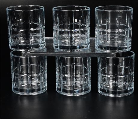 Anchor Hocking Manchester Tartan Grid Plaid Drinking Glasses