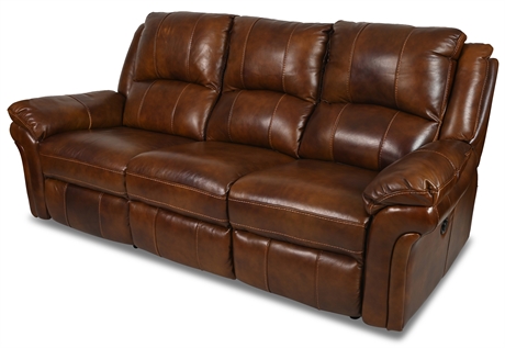 Flexsteel Leather Power Recliner Sofa