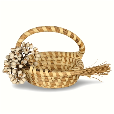 Authentic Charleston Sweetgrass Basket by Isadora Wilson