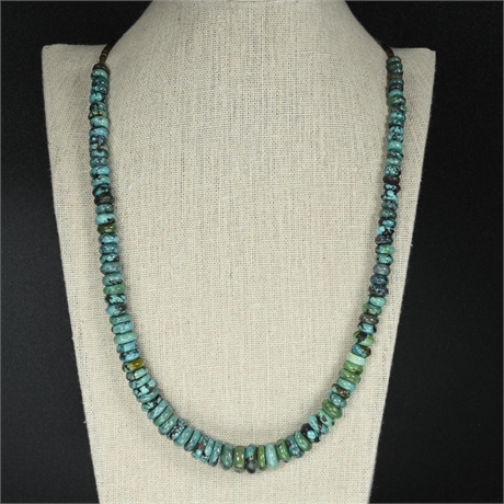 Vintage Rolled Turquoise Necklace