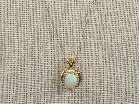 Delicate 14k Opal Necklace