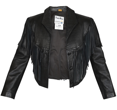 Ladies Leather Fringe Jacket.