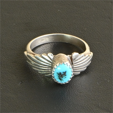 Sterling Turquoise Ring, Size 6.5