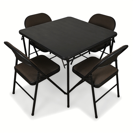 Cosco Folding Card Table & 4 Chairs Set