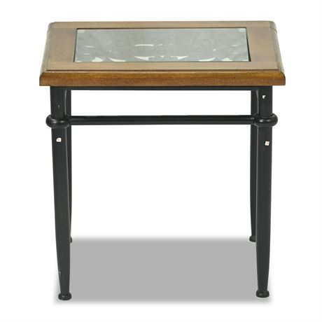 Iron and Glass Side Table