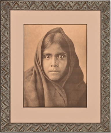 Edward Curtis Framed "Qahatika Girl"