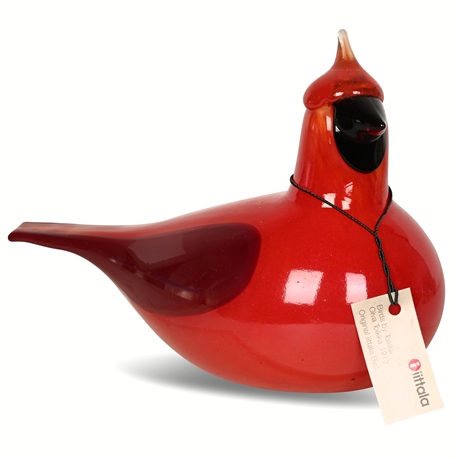 Iittala Toikka "Red Cardinal" Glass Figurine