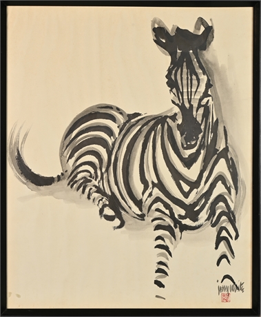 Jony Waite Zebra Acrylic on Paper