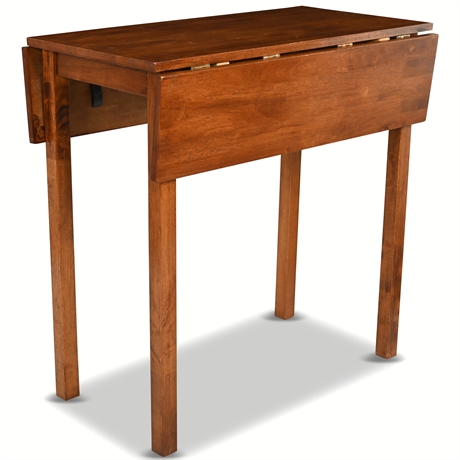 36" Drop-Leaf Wood Table