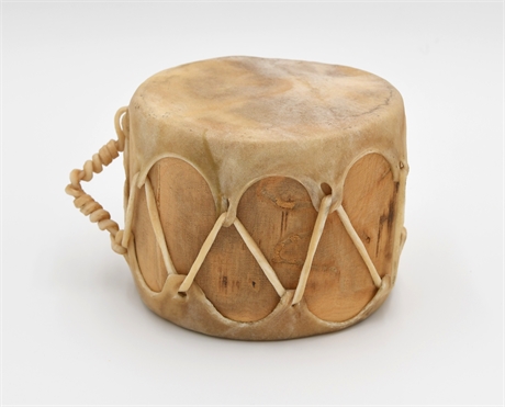 Small Traditional Rawhide Drum, 5-Inch
