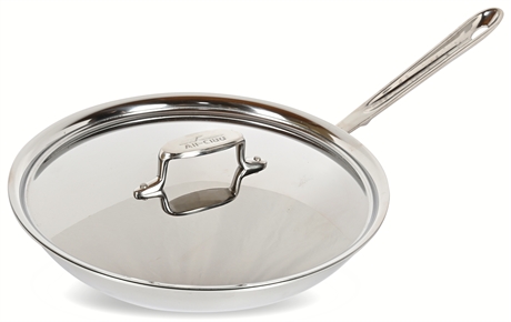 All-Clad 12" D5® Stainless-Steel Nonstick Covered Fry Pan